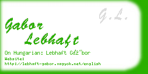 gabor lebhaft business card